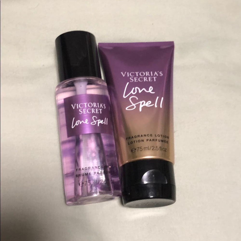 Victoria’s Secret love spell body spray and lotion